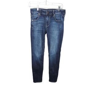American Eagle Outfitters Skinny Jeans Womens 8  Blue Stretch Low Rise Denim
